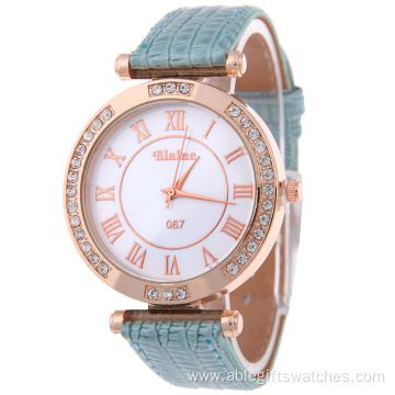 Roman Dail Leather Watch For Ladies